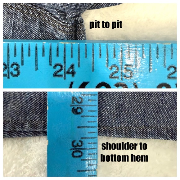 J Jill Denim Womens Chambray Top XL Blue Minimalist Linen Blend Capsule Wardrobe - Picture 9 of 9